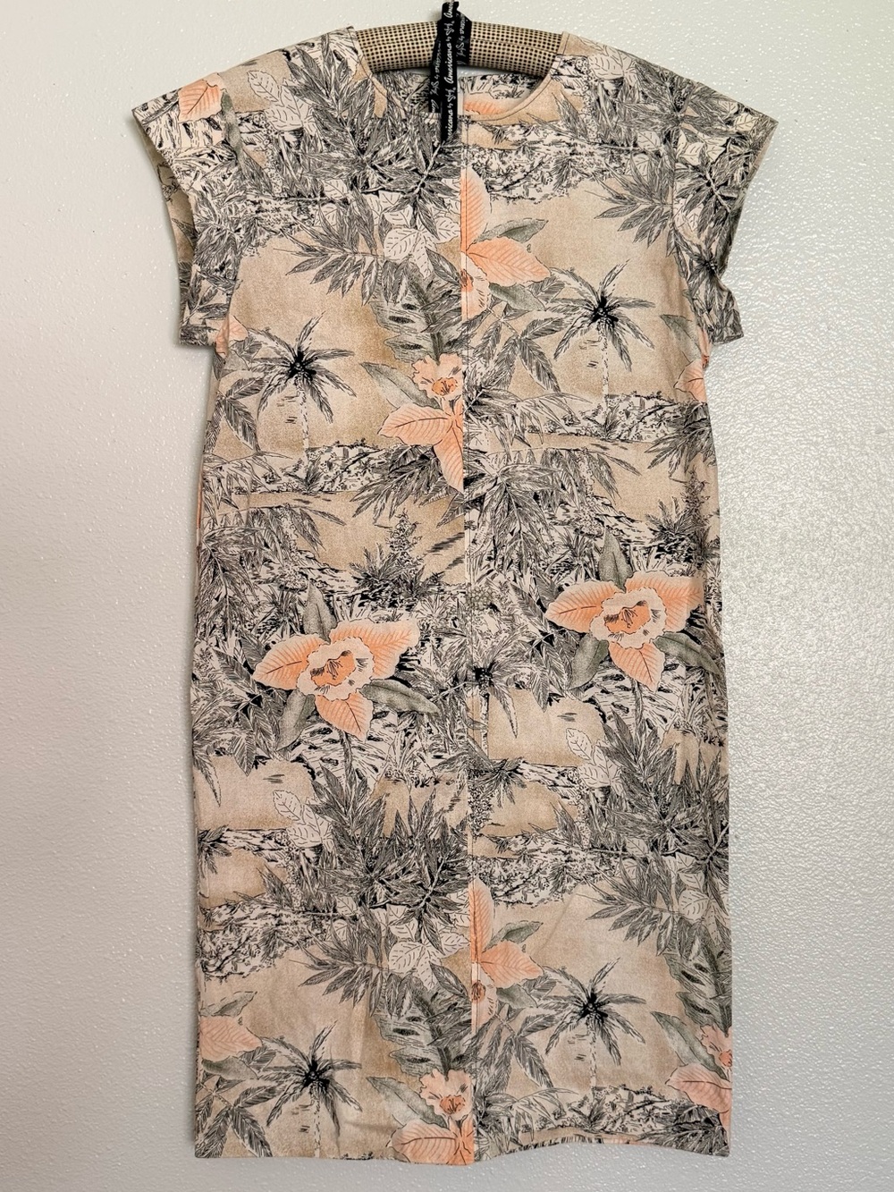 Vintage Handmade Tropical Sheath Dress - Mid-Century Palm Beach 1950s Old Miami